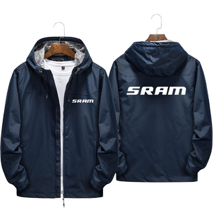 SRAM速联自行车环法天空车队连帽上衣男女骑行冲锋衣夹克外套宽松