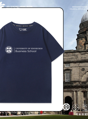 爱丁堡大学校友会Edin.爱大纪念短袖男女2024新款夏季纯棉百搭T恤