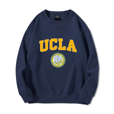 秋冬加绒圆领卫衣宽松外套衣服