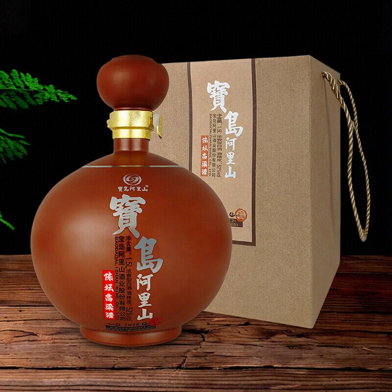 宝岛阿里山私家窖藏1.5L大瓶高粱酒浓香型52度白酒1500ml陶瓷坛装