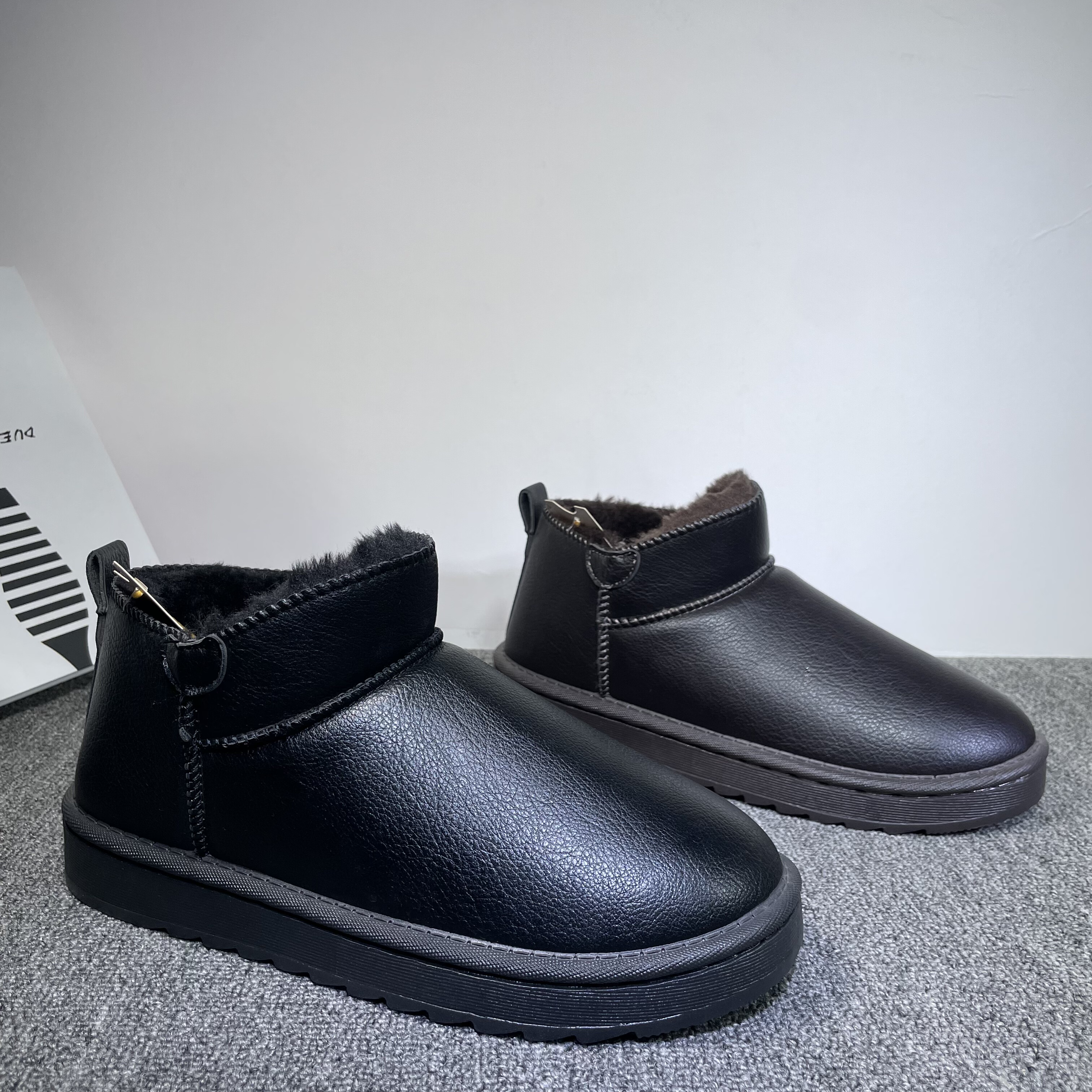 新款百搭潮流时尚男棉鞋厚底轻便防滑短筒加绒加厚保暖百搭雪地靴,流行男鞋,时尚雪地靴,淘宝优惠券,粉丝福利购,淘宝优惠卷