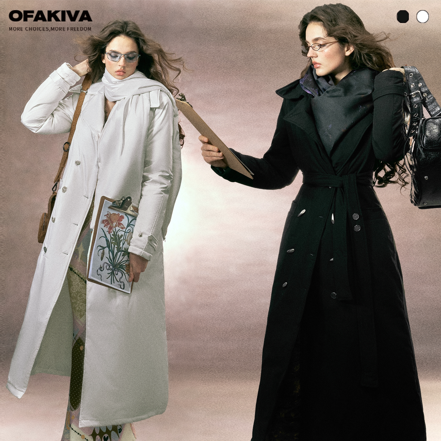 《鹦鹉梨专属》OfAkiva对的羽绒服/棉服联名款(羽绒服下滑领券图片