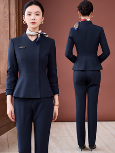 高端西装套装女秋冬职业气质酒店餐饮会议接待工作装珠宝店工作服