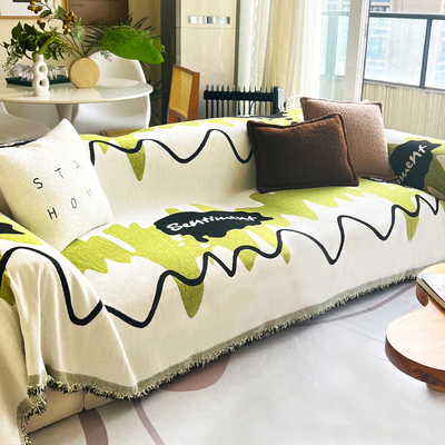 雪尼尔沙发盖布沙发巾四季通用高级感全包沙发套罩沙发毯子沙发垫