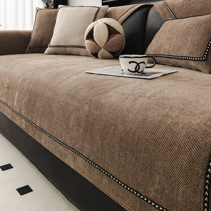 小香风雪尼尔防滑轻奢沙发垫坐垫