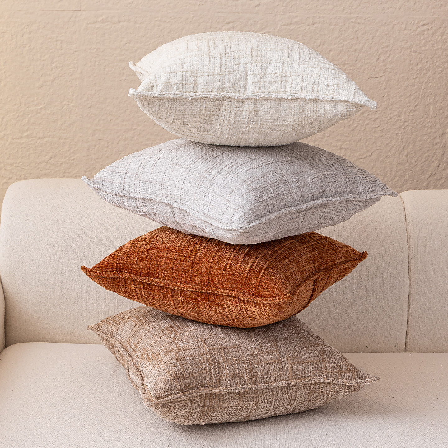 北欧ins客厅沙发抱枕靠垫复古样板间床头靠背靠枕简约线条抱枕套