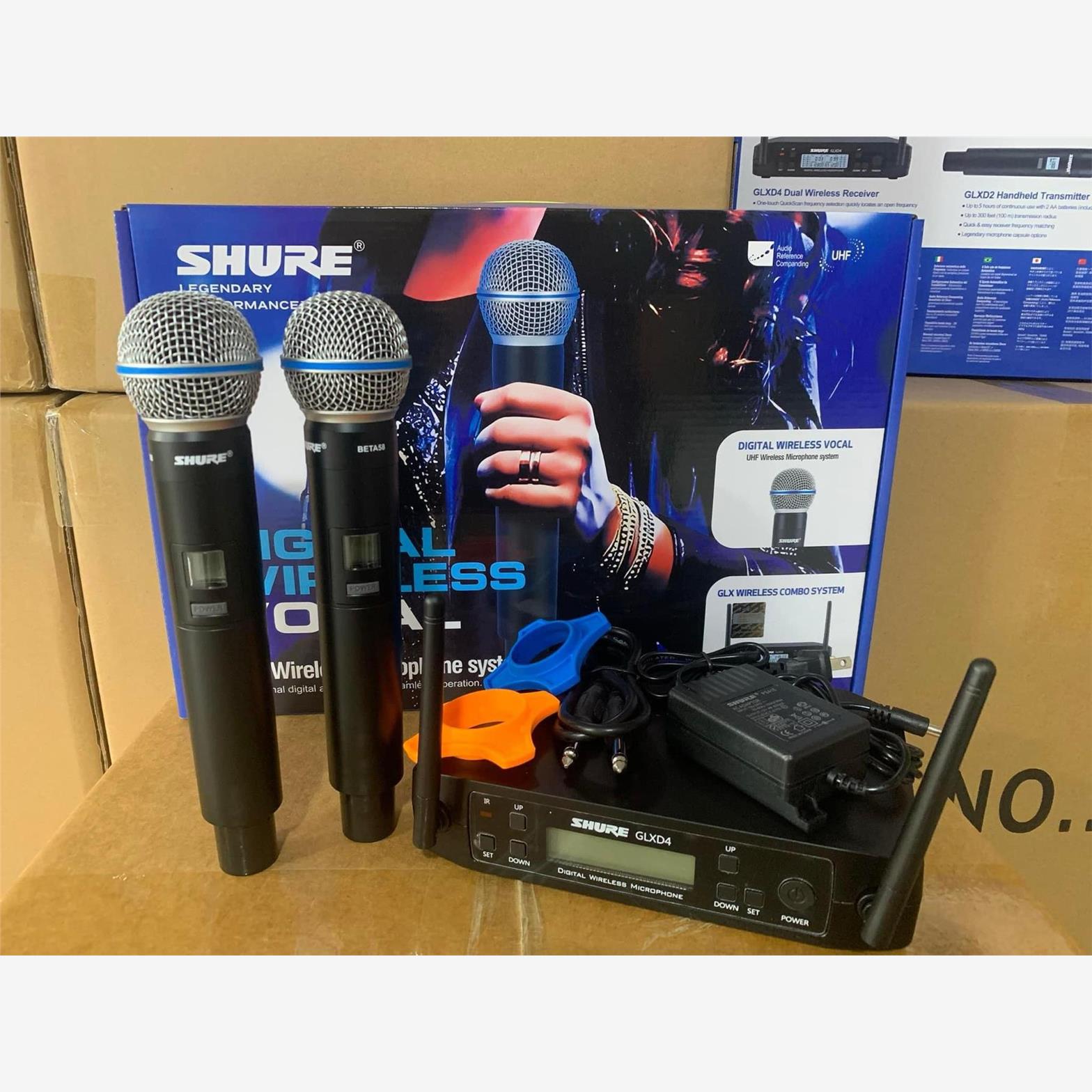 GLXD4一拖二无线话筒专业KTV演出调频U段 Beta58A手持麦克风家用