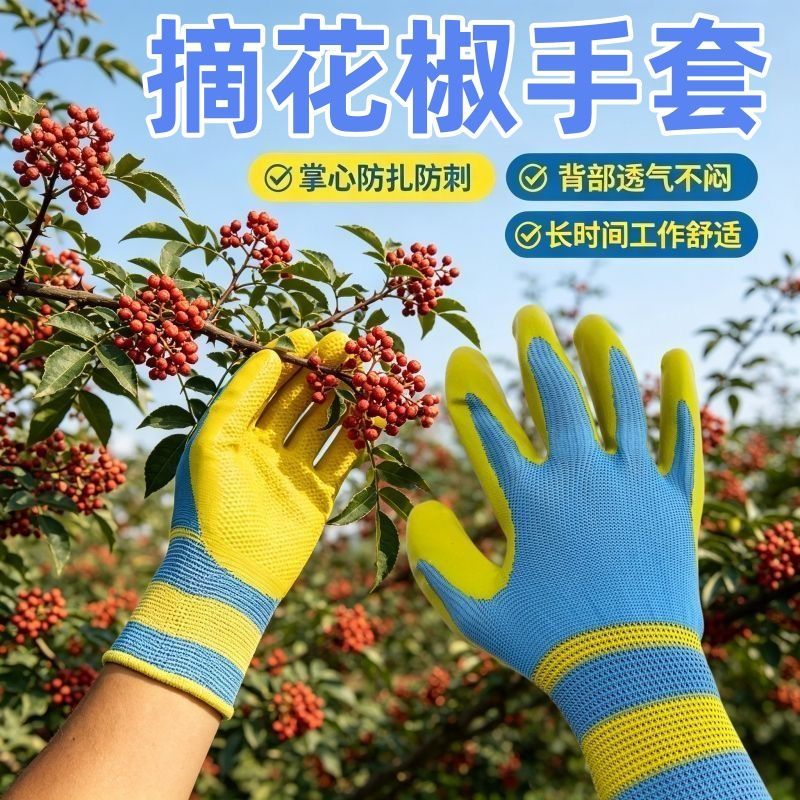 摘花椒专用手套防刺防扎农用剪