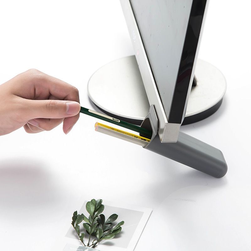 创意桌面显示器插袋笔筒文具收纳盒办公桌多功能整理神器