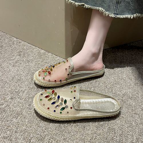 网纱水钻外穿夏季鞋子