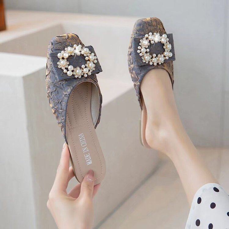 2025年新款小凉拖女夏季外穿法式晚风软底孕妇包头半拖鞋方头单鞋,女鞋,包头拖,淘宝优惠券,粉丝福利购,淘宝优惠卷