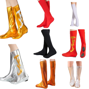 舞蹈演出服鞋套藏舞靴套蒙古族广场跳舞袜套反复使用黑色儿童舞台