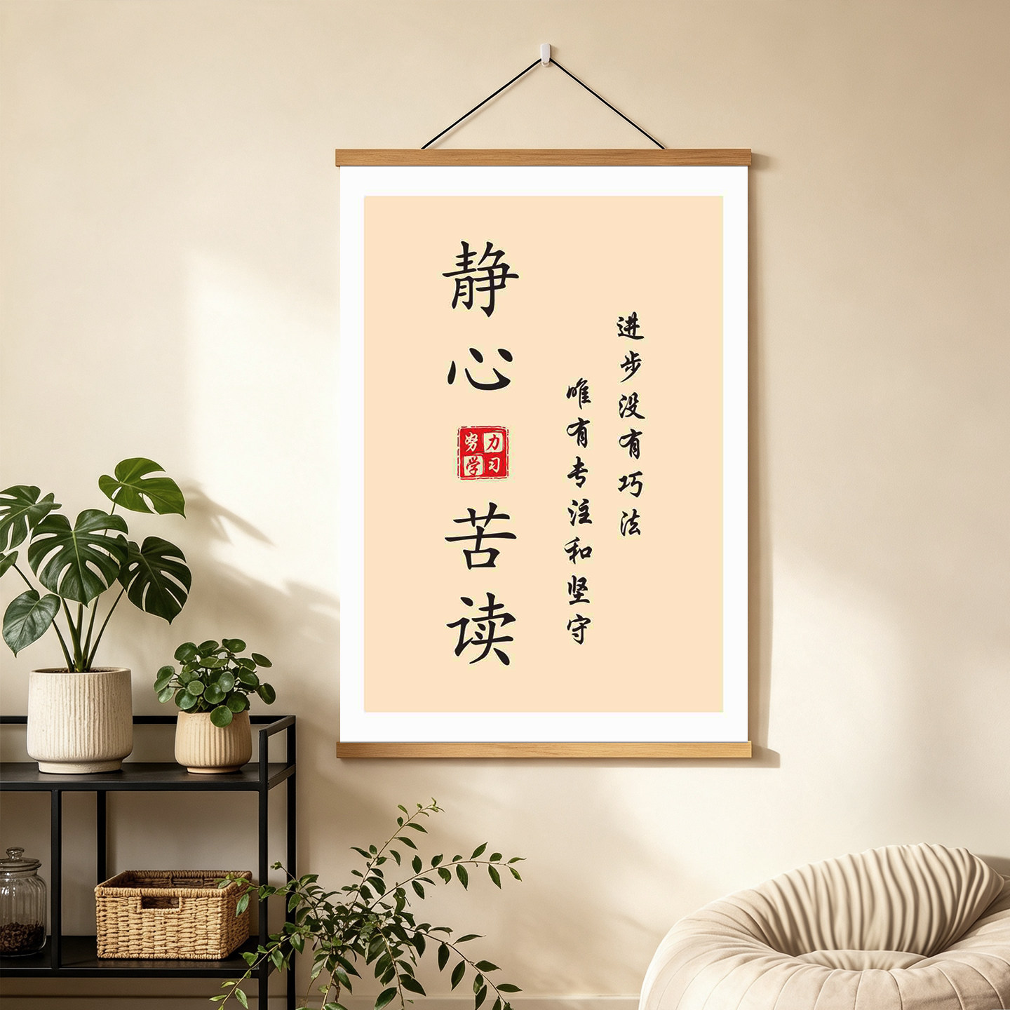 激励孩子学习励志标语挂画书房卧室学校宿舍自律装饰励志字画墙贴