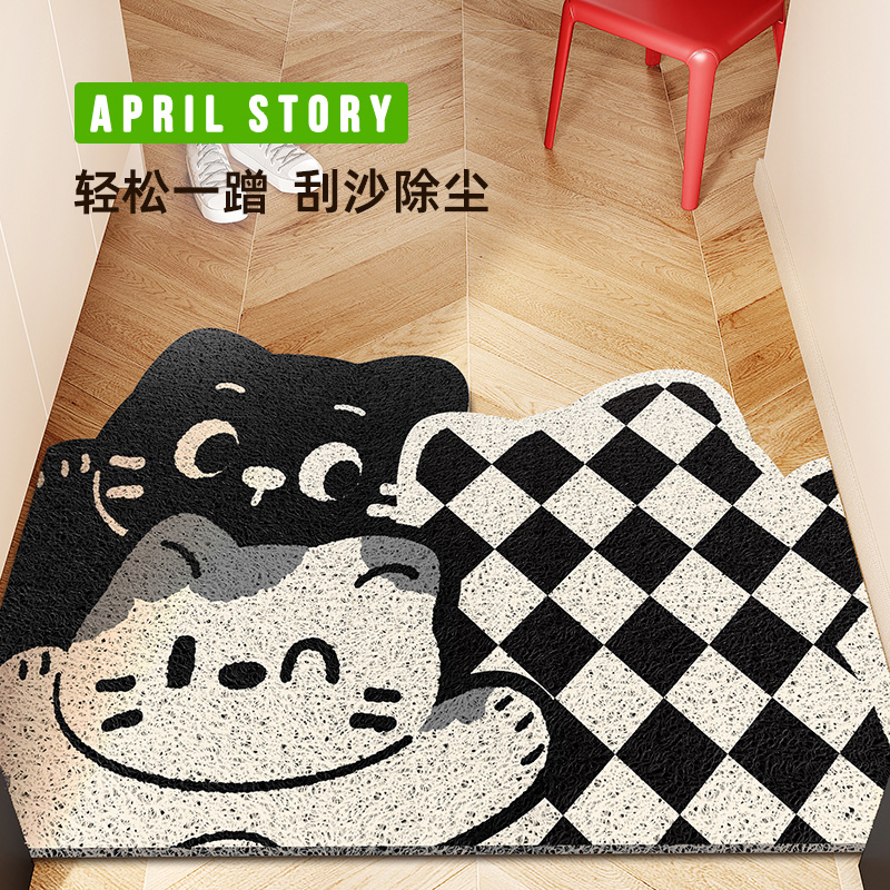 卡通丝圈免洗防滑入户地垫