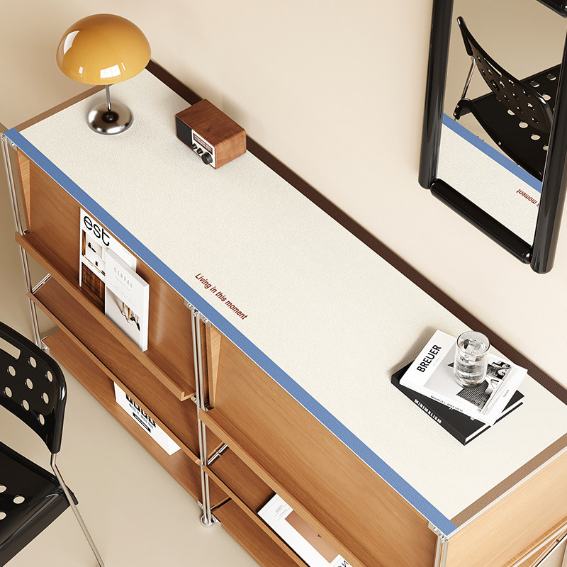 北欧风餐边柜垫新款高级感防水防尘盖布可裁剪皮革电视柜保护垫,居家布艺,桌布,淘宝优惠券,粉丝福利购,淘宝优惠卷