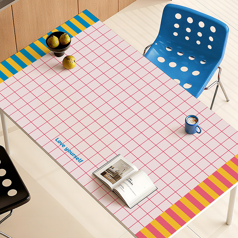 奶油风餐桌垫防水防油防烫高级感ins风桌布pvc易打理茶几隔热垫,居家布艺,桌布,淘宝优惠券,粉丝福利购,淘宝优惠卷