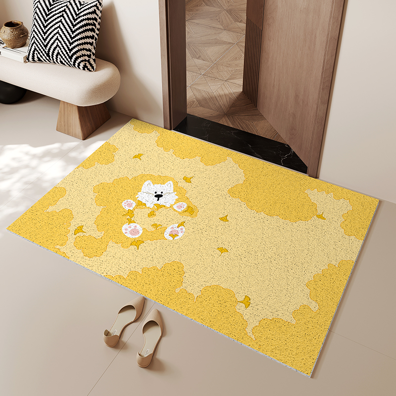 卡通小狗入户丝圈地垫家用脚踏垫