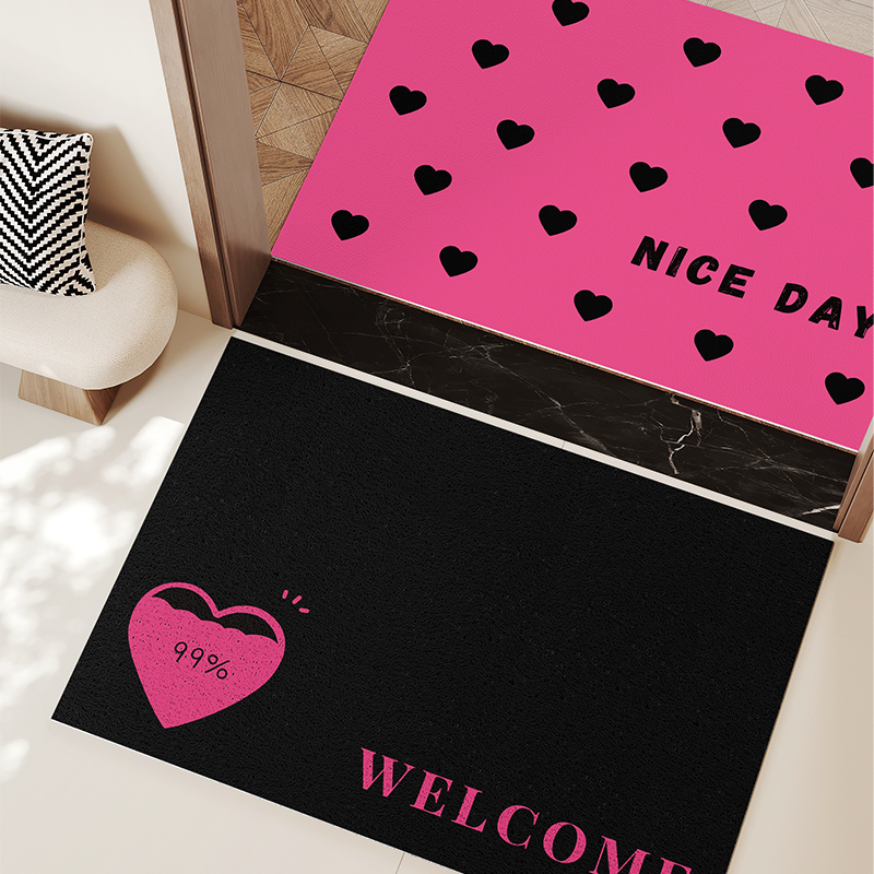 心形地垫入户门垫两件套