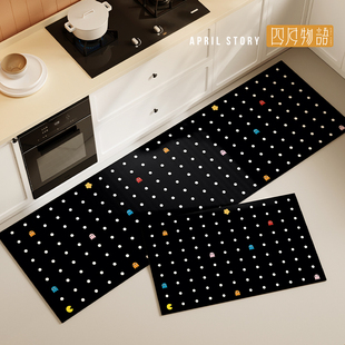 波点厨房地垫硅藻泥吸水防滑防油垫门口脚垫厨房耐脏免洗可擦地毯