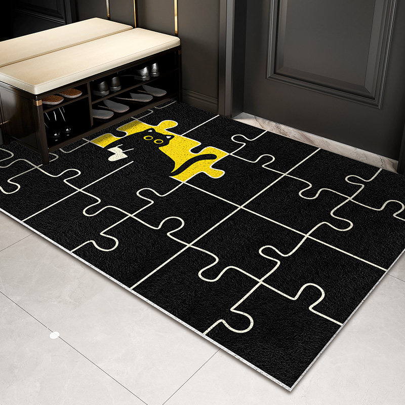 小猫拼图入户地垫2025新款耐脏免洗垫子家用丝圈进门蹭土防滑门垫,居家布艺,入户地垫,淘宝优惠券,粉丝福利购,淘宝优惠卷