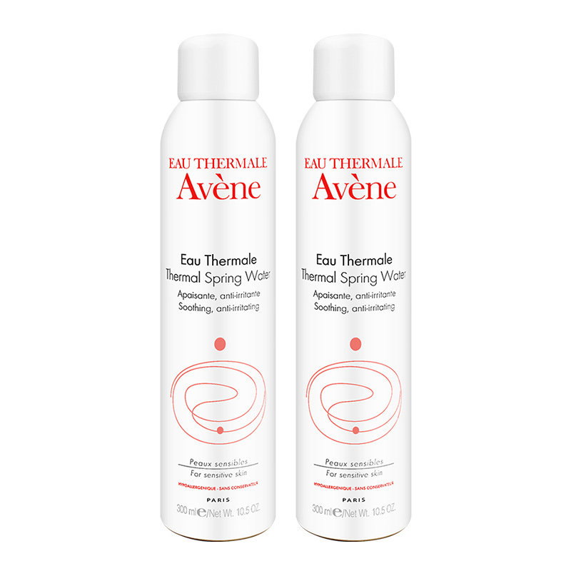 Avene雅漾活泉水喷雾 大补水爽肤水女保湿舒缓护肤化妆水300ml*2