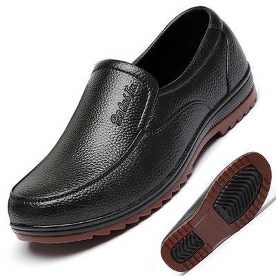 防水鞋男夏短筒透气雨鞋耐磨牛筋