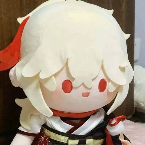 原创枫原万叶原神40cm棉花娃娃坐