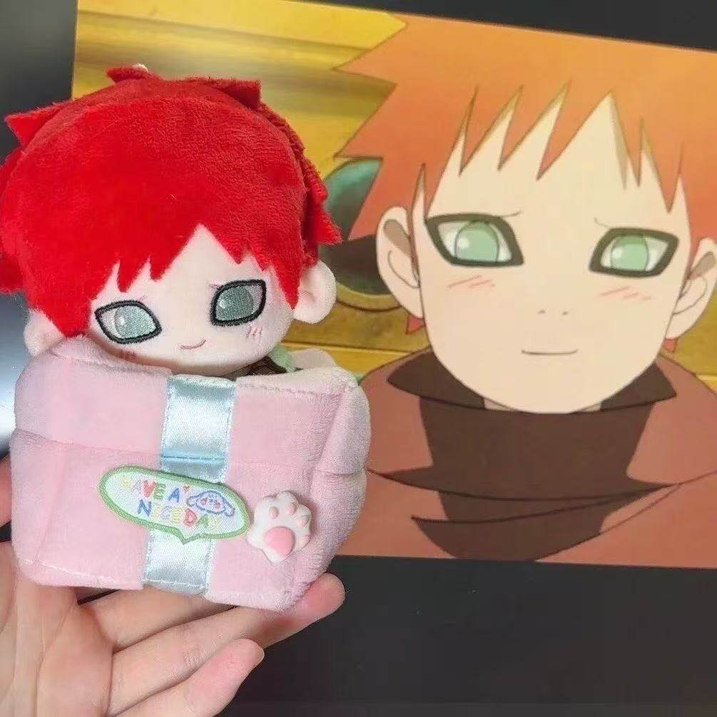 原创火影忍者我爱罗10cm棉花娃娃同人周边发片娃新品