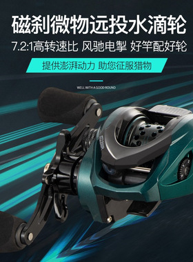 新款ATD200远投防炸线水滴轮路亚微物翘嘴白条打黑浅线杯鼓轮