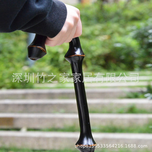 纯手工老人防滑拐杖竹制品天然筇竹手杖徒步登山杖散步轻便户外