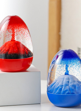 创意沙漏火山爆发油滴礼品摆件