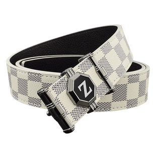 新款G字母皮带男士时尚潮流皮带真皮年轻人平滑扣韩版休闲裤腰带