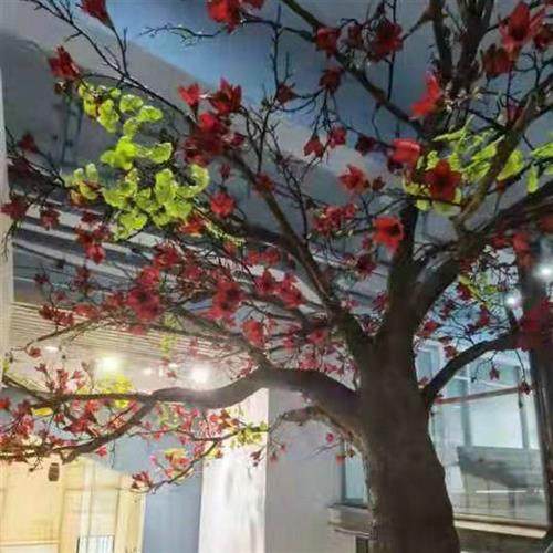 仿真木棉树英雄花许愿树室内装饰商场大型造景仿真树英雄花树