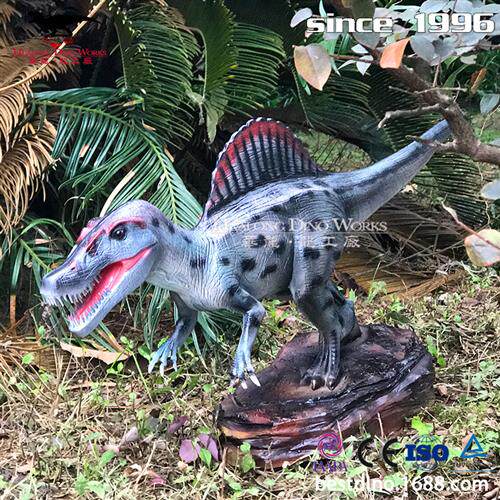 玻璃钢仿真棘龙模型模具摆件小恐龙模型玩具来样来图定制设计