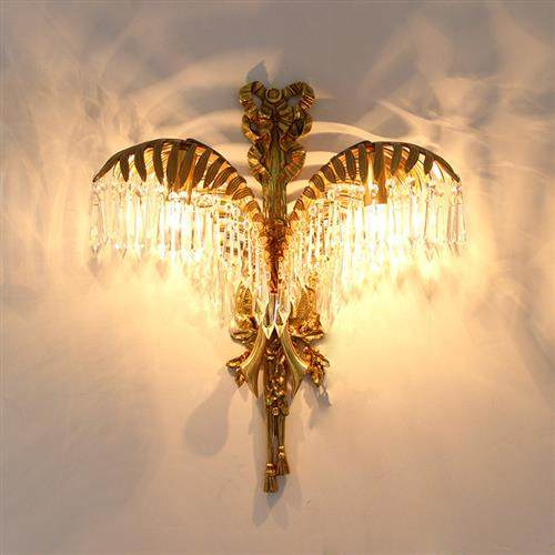 北欧轻奢餐厅水晶吊灯田园全铜灯饰欧式客厅吊灯卧室灯具跨境