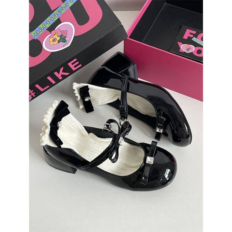 Jackson复古英伦蝴蝶结设计感小皮鞋配裙圆头浅口洛丽塔Lolita鞋,女鞋,工装鞋,淘宝优惠券,粉丝福利购,淘宝优惠卷