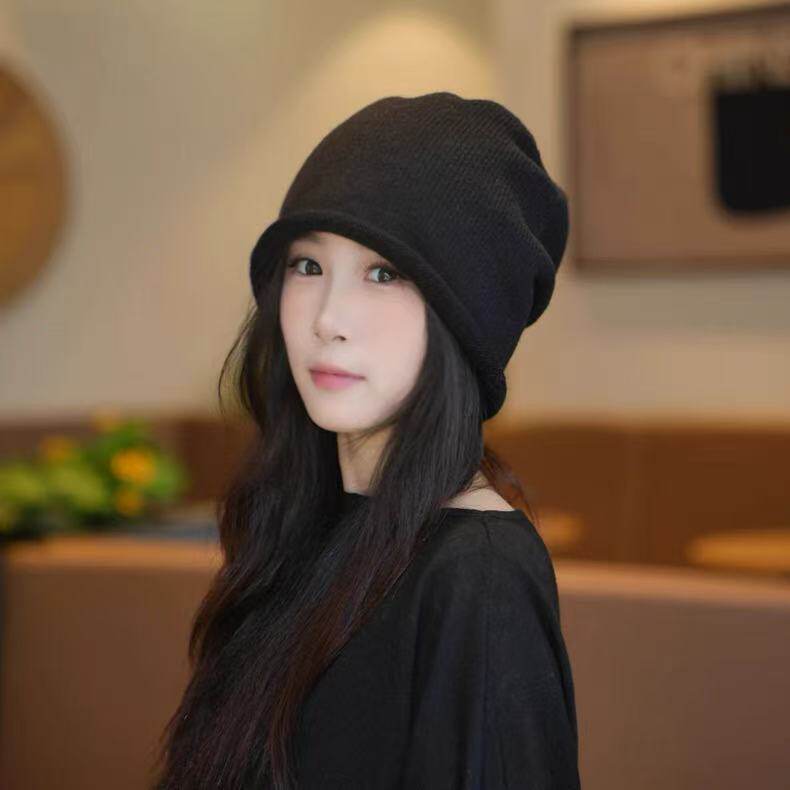 女帽子女款2025新款冬高颜值针织帽洋气时髦显脸小毛线帽女士冬天