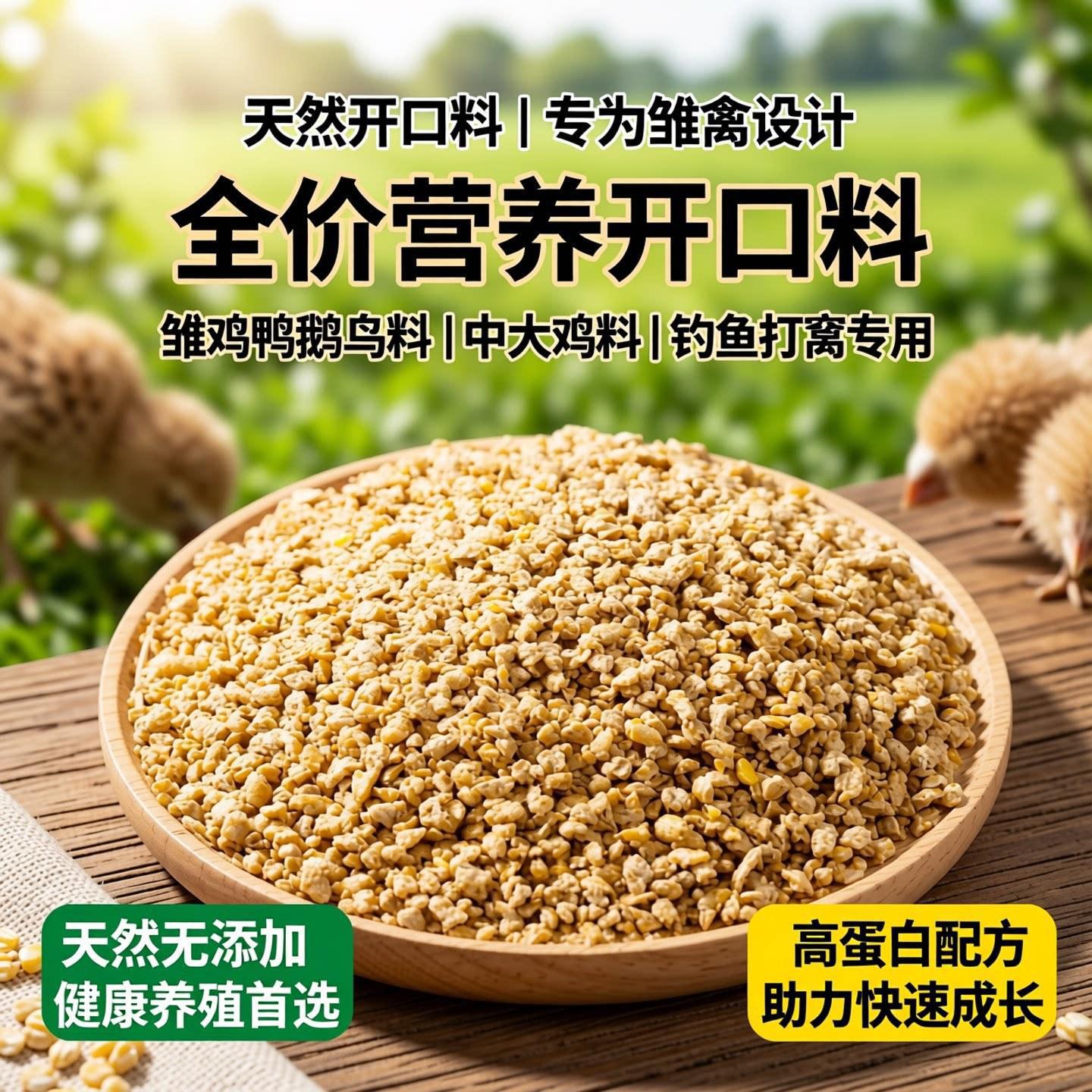 开口鸭子混合幼鸡育雏粮颗粒粮食