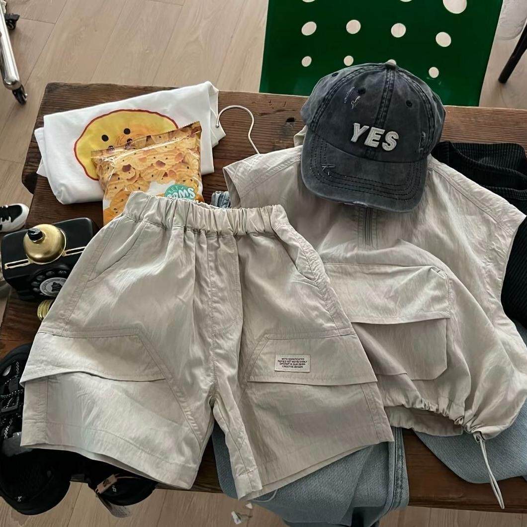 男童时尚炸街套装2025年夏季儿童