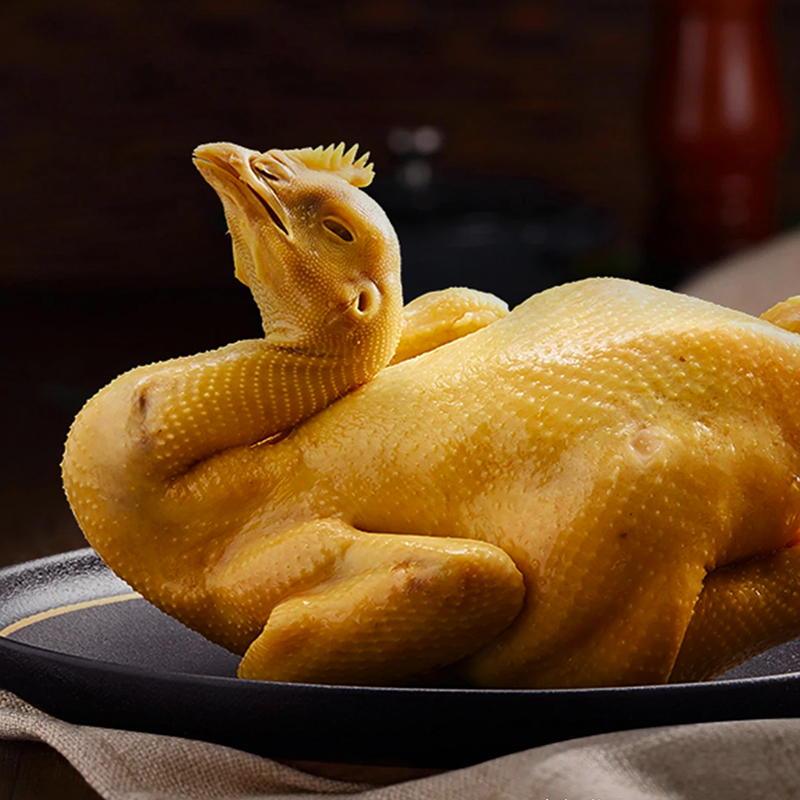 脆皮黄油鸡整只手撕白斩鸡冷冻半成品解冻即食酒店餐饮商用盐焗鸡