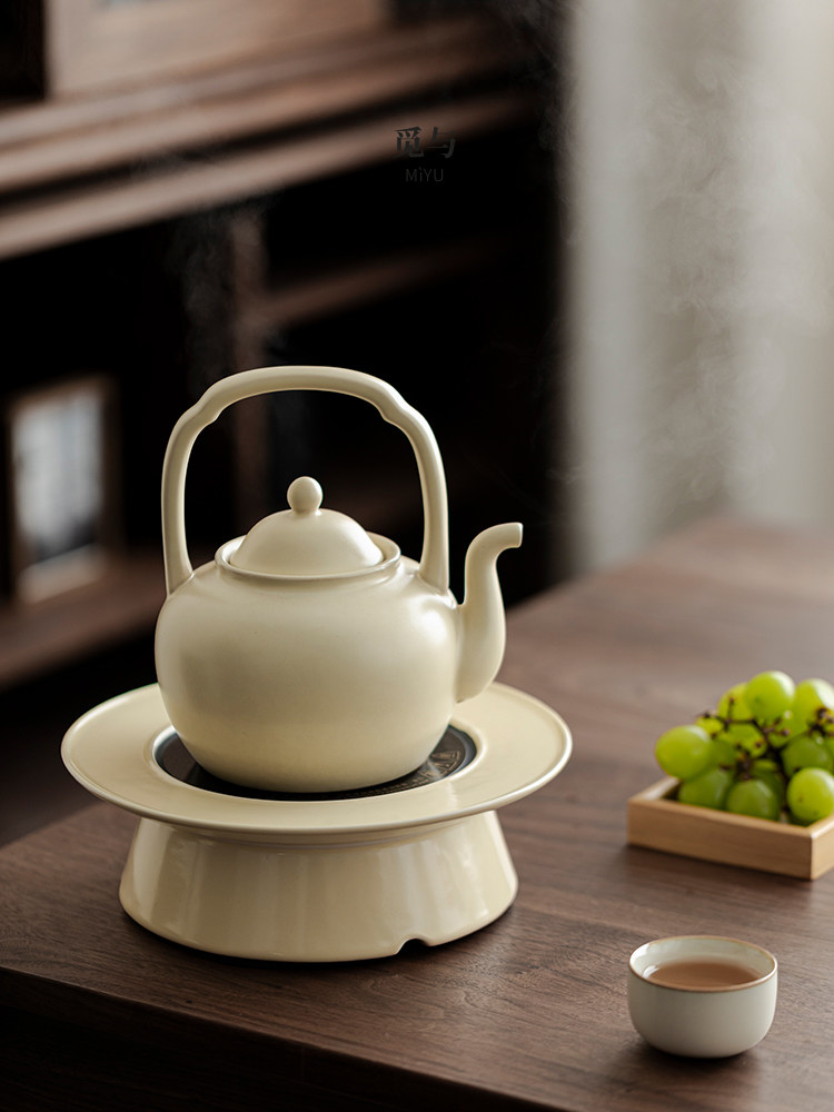 家用煮茶壶炭火烧水壶泡茶煮茶器明火电陶炉陶壶提梁壶围炉煮茶炉