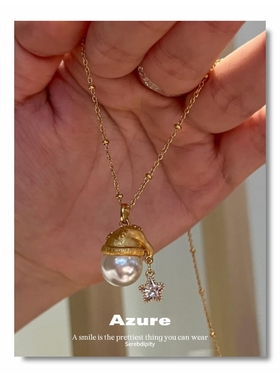 饰品店轻奢意大利金色拉丝圣诞帽项链复古系列高级感气质锁骨链