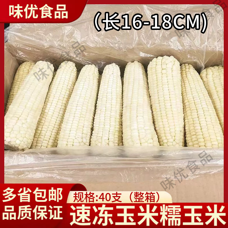 东北糯玉米棒整箱40根玉米新鲜糯冷冻白玉米商用批