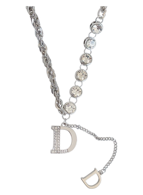 奥米迪奥欧美双D字母项链高级感
