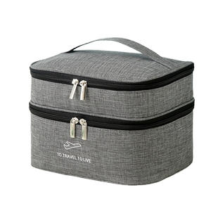 航空差旅行用洗漱包韩国双层化妆品收纳包出门方便携带分区多功能