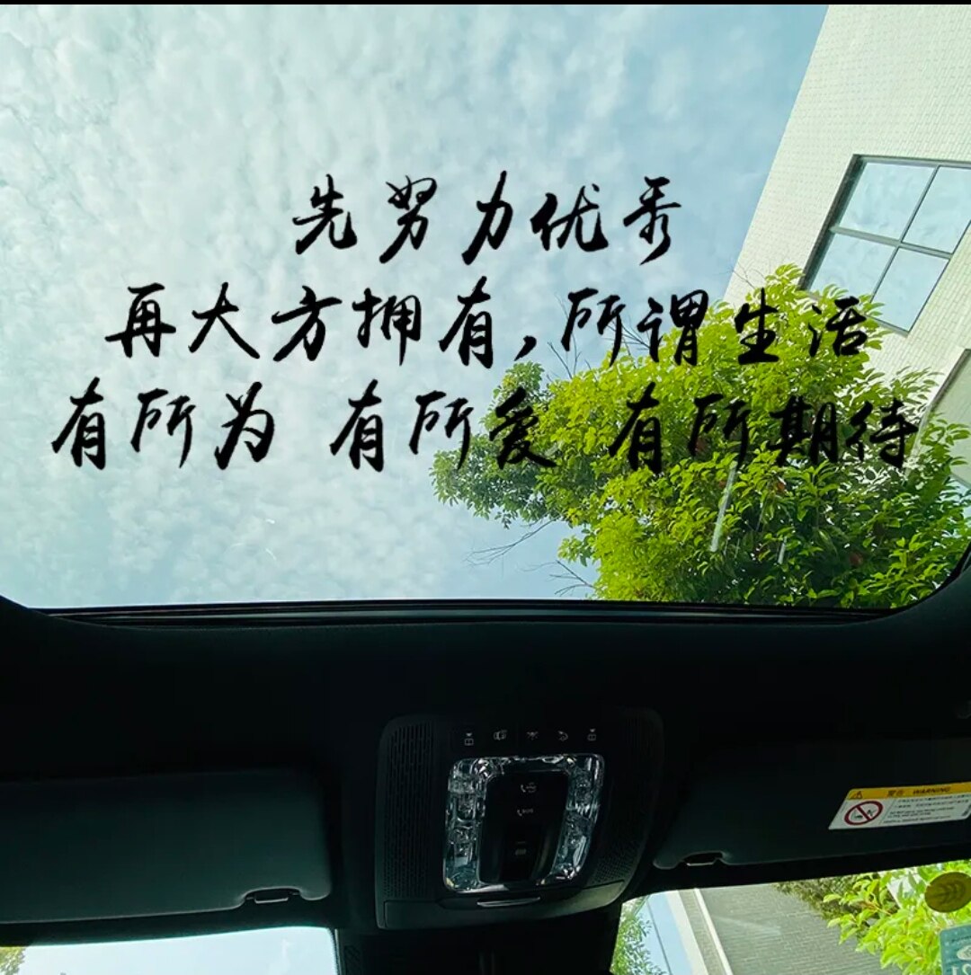先努力优秀车贴纸有所爱有所期待网红文艺汽车身后挡玻璃天窗贴纸