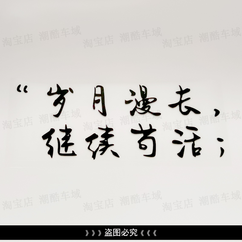岁月漫长继续苟活搞笑治愈贴纸