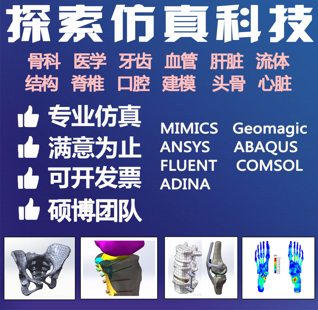 mimics医学有限元仿真模拟代做
