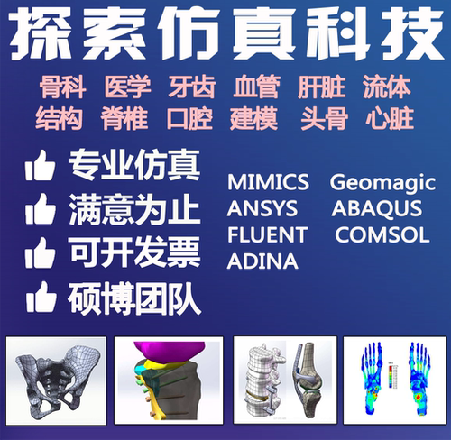 mimics医学有限元仿真模拟代做