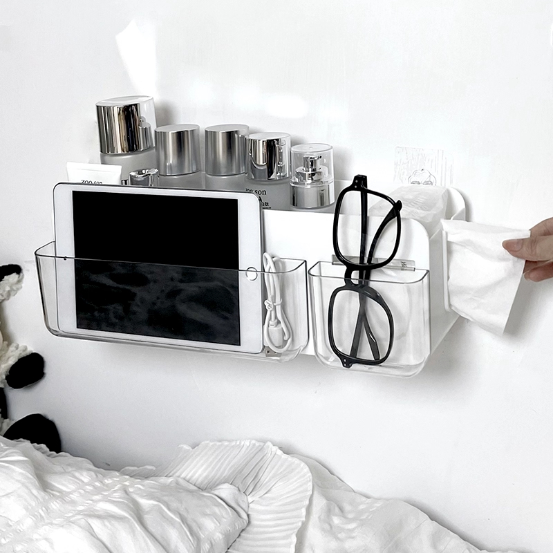 壁挂式多功能收纳盒透明宿舍